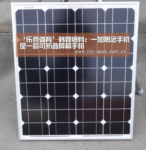 ‘乐竞体育’韩媒爆料:一加概念手机是一款可折叠屏幕手机(图3) 乐竞体育官网